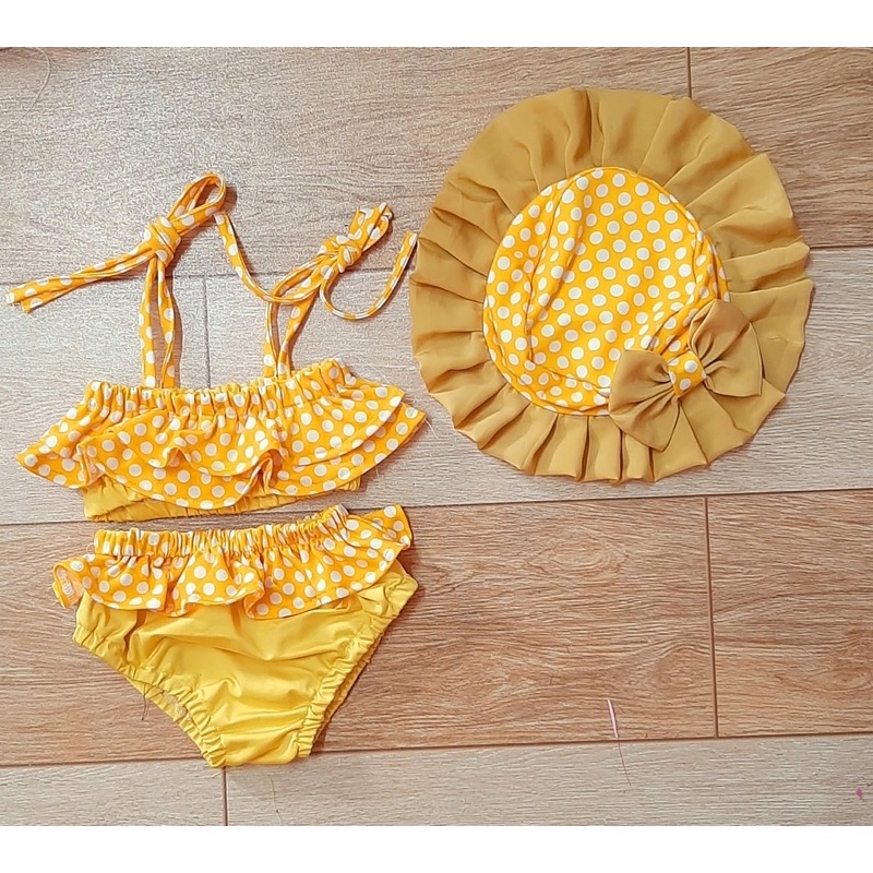 Set bikini kèm nón xinh xỉu