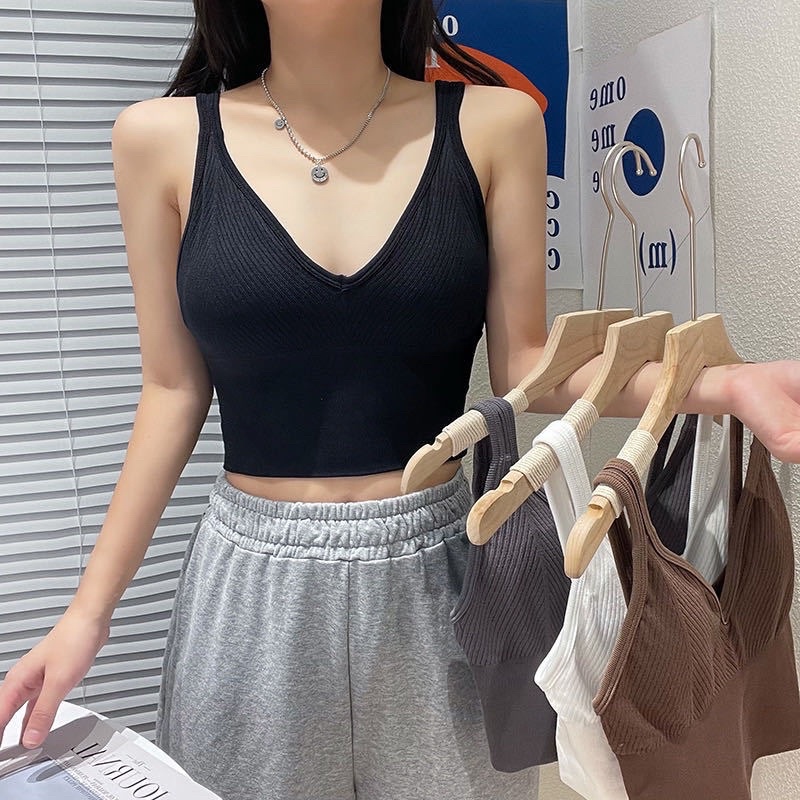 Áo Lót Nữ ❤️ Áo Bra Dáng Lửng Chất Thun Kẻ Tăm Mềm Mịn Siêu Hot 1822