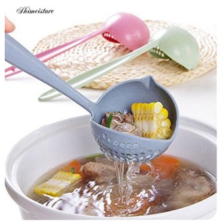 Muỗng múc canh súp kiêm lọc thực phẩm cán dài tiện dụng