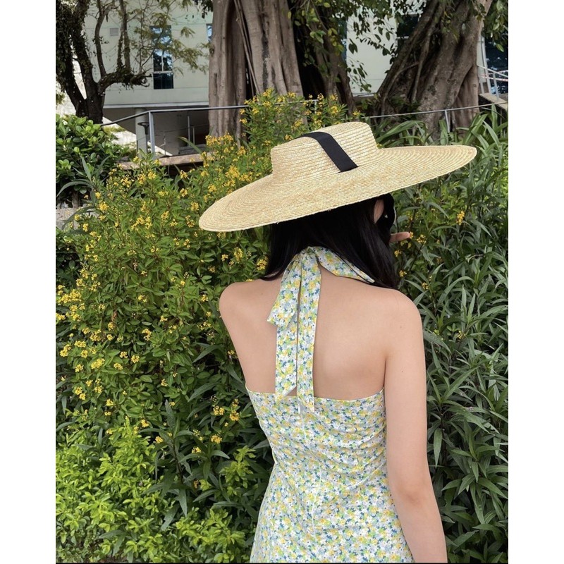 Váy yếm hoa nhí mini cột nơ dáng A Loralen Dress by Gum - Gum Tailor | BigBuy360 - bigbuy360.vn