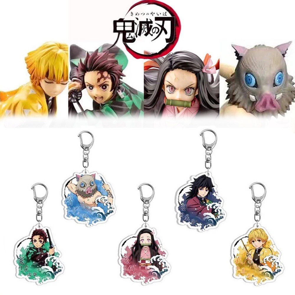 Móc khóa acrylic nhân vật Kamado Nezuko Tanjirou Kimetsu No Yaiba dễ thương