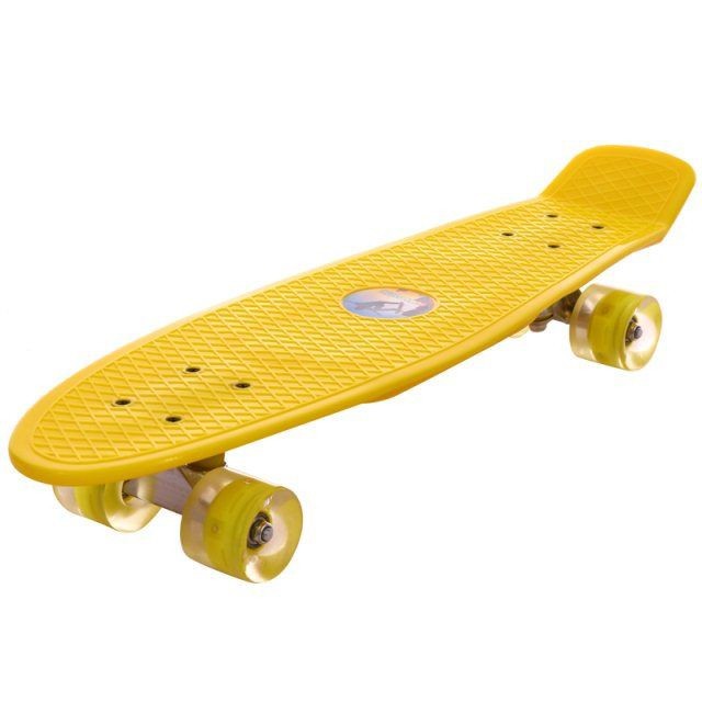 Ván Trượt Skateboard Penny Bánh Cao Su Có Đèn Led Trục Kim Loại To (Kích Thước 56 x 10 x 13 cm)
