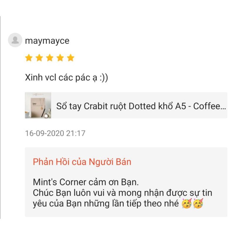 Sổ tay Crabit ruột Dotted khổ A5 - Coffeeine Latte