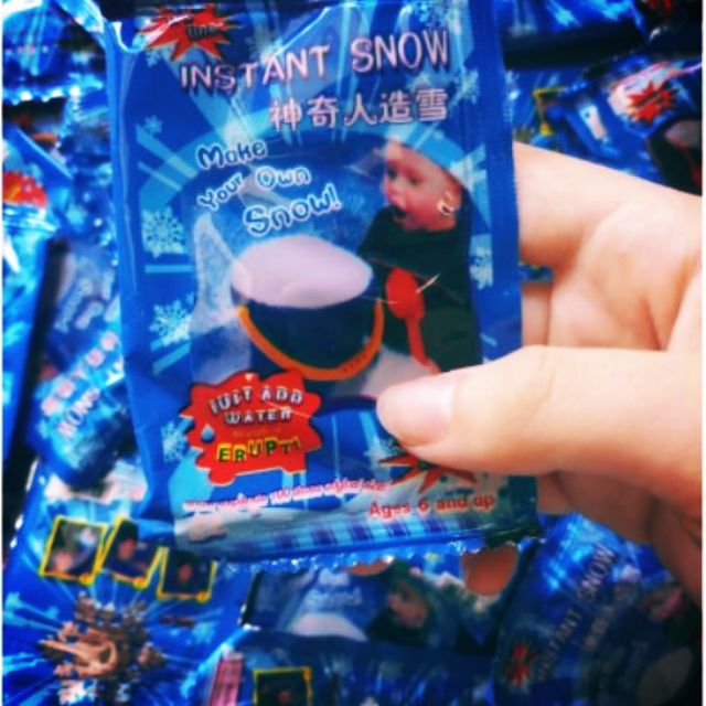 Tuyết nhân tạo . Gói tuyết bạc. Nguyên liệu làm slime