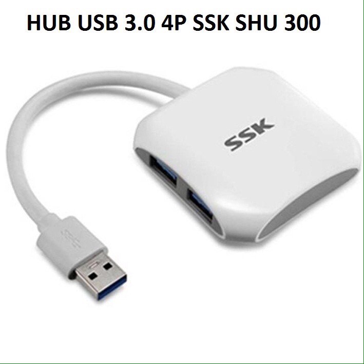 HUB USB bộ chia cổng USB 3.0 từ 1 ra 4 cổng SSK SHU 300