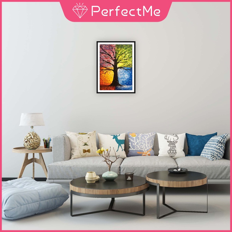 Bộ tranh đính đá 5D họa tiết cây bốn mùa độc đáo kích thước 30x40cm DIY dùng trang trí