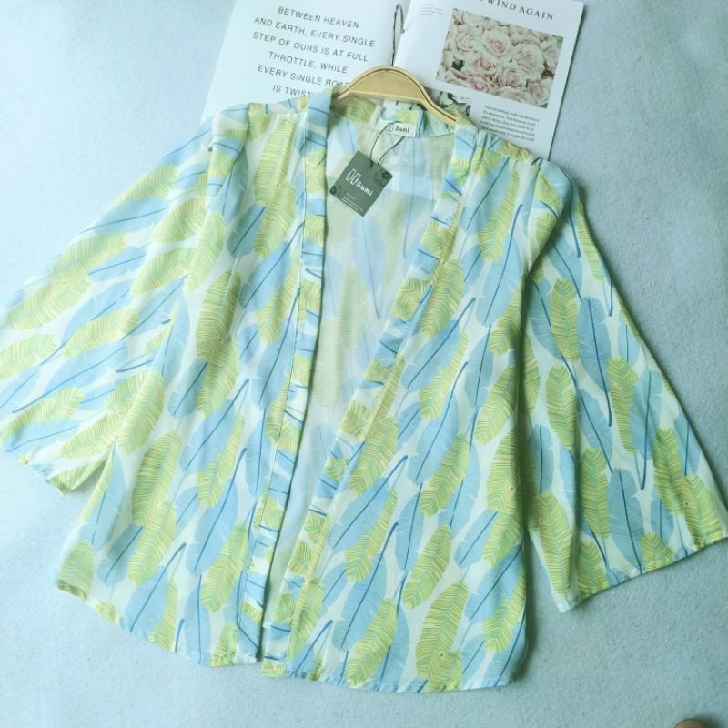 BIGSIZE áo khoác voan kimono của HSUMI 55-85 ký