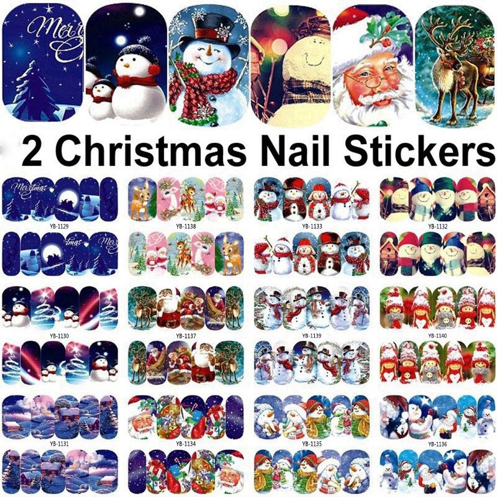 Giấy dán móng tay trang trí phong cách Giáng sinh dễ thương