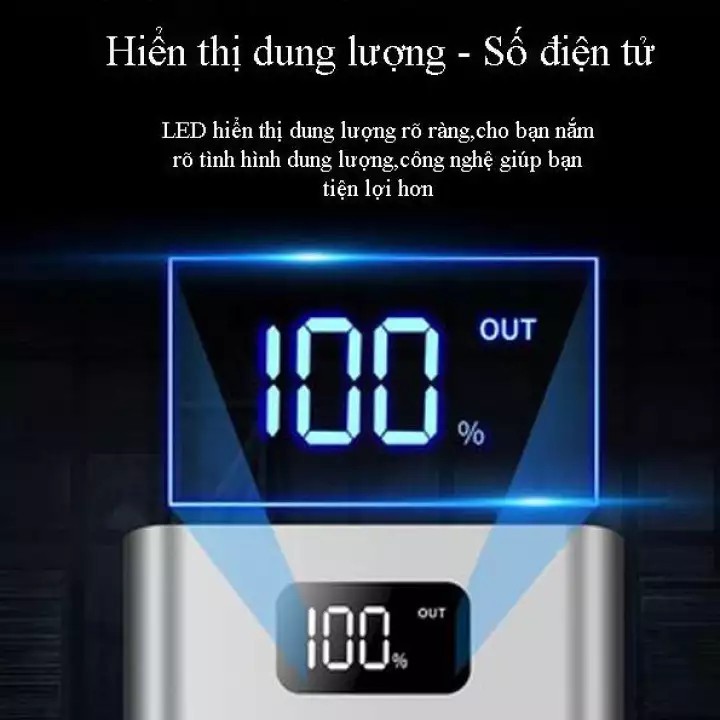 Pin sạc dự phòng GROWNTECH YM-101, sạc nhanh dung lượng cao màn hình LCD