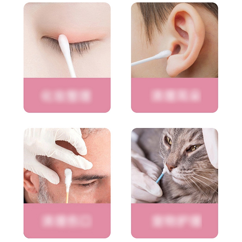 Set 100 Tăm Bông Vệ Sinh Tai Hai Đầu Tiện Dụng