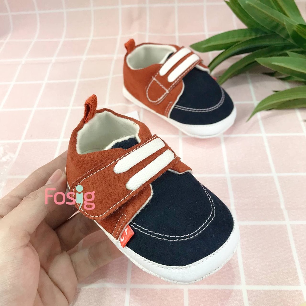 Giày Vải Tập Đi Siêu Nhẹ Cho Bé - Nâu Navy