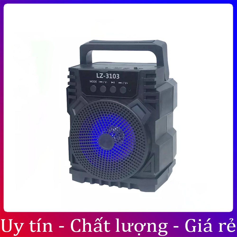 Loa Bluetooth mini xách tay lz3101 - lz3103 nhỏ gọn âm thanh siêu hay đèn led nhấp nháy Hỗ trợ cắm thẻ nhớ, USB