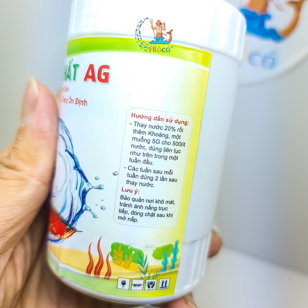 Bộ 3 sản phẩm chăm sóc cá rồng gồm vi sinh AG, Khoáng chất AG, Bột tổng hợp AG