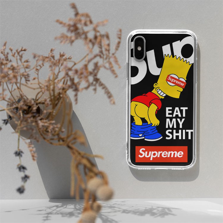 Ốp lưng iphone Bart Simpson Supreme cho Iphone 5 6 7 8 Plus X Xr 11 12 Pro Max JC20200800108-1