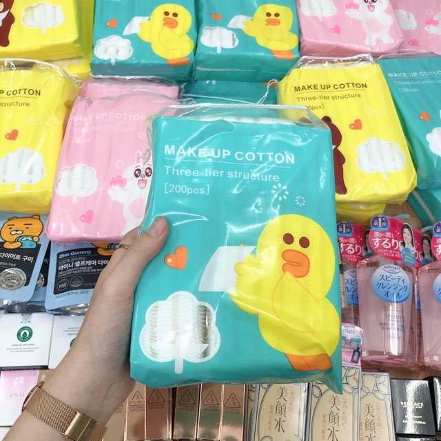 Bông Tẩy Trang Gấu Vịt Thỏ Hàn Quốc