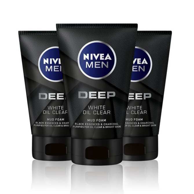 Bộ 2 chai sữa rửa mặt Nivea Men Deep White Oil Clear 100g/chai - 84415