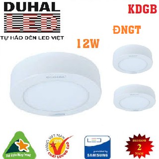 Đèn led panel ốp trần nổi tròn 12w duhal việt nam phi 175