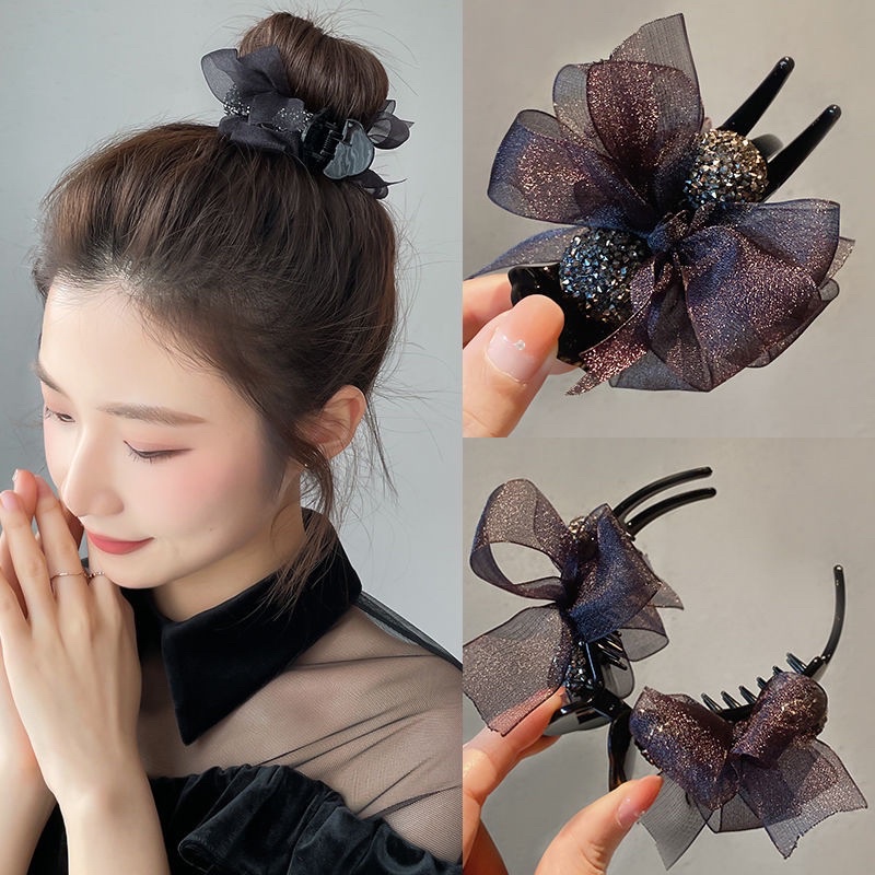 Kẹp tóc đính nơ Hàn Quốc