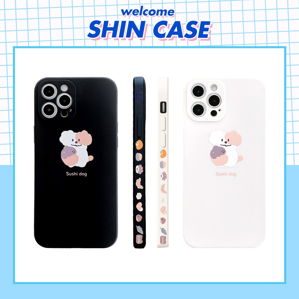 Ốp lưng iphone Sushi Bear cạnh vuông in hình viền 6/6plus/6s/6splus/7/7plus/8/8plus/x/xs/11/12/pro/max/plus/promax