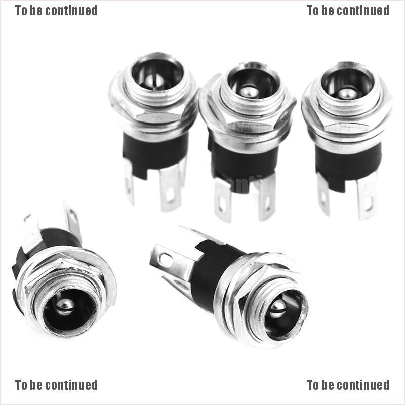 Bộ 5 jack cắm nguồn điện DC cỡ .5 mm x 2.5 mm cho bảng điều khiển chất lượng cao