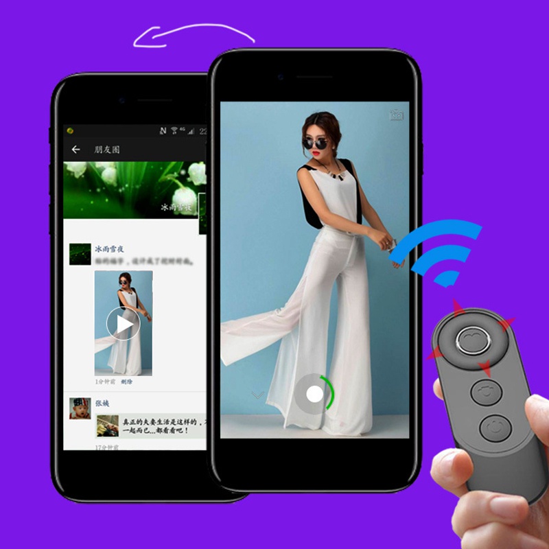 Điều Khiển Từ Xa Bluetooth Không Dây Hỗ Trợ Chụp Ảnh Selfie Cho Iphone / Ipad