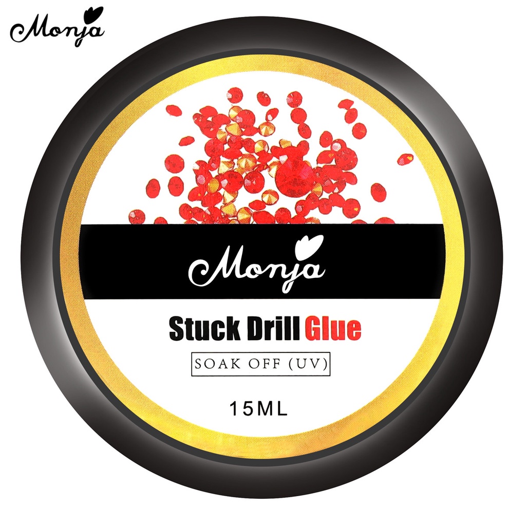 MONJA Hộp keo dán phụ kiện đá đính trang trí móng 15ml