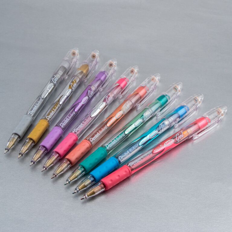 Bút viết nhũ Pentel Sunburst Metallic Gel 0.8mm (Sản xuất tại Mexico/USA)