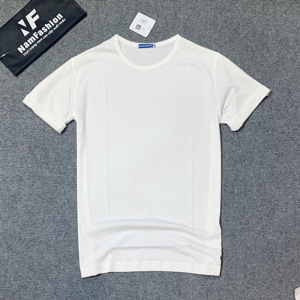 Áo phông nam trắng trơn cao cấp HaNosi.me.x, áo may ô nam mặc trong chất cotton 100% cực mát, hàng công ty xịn đẹp