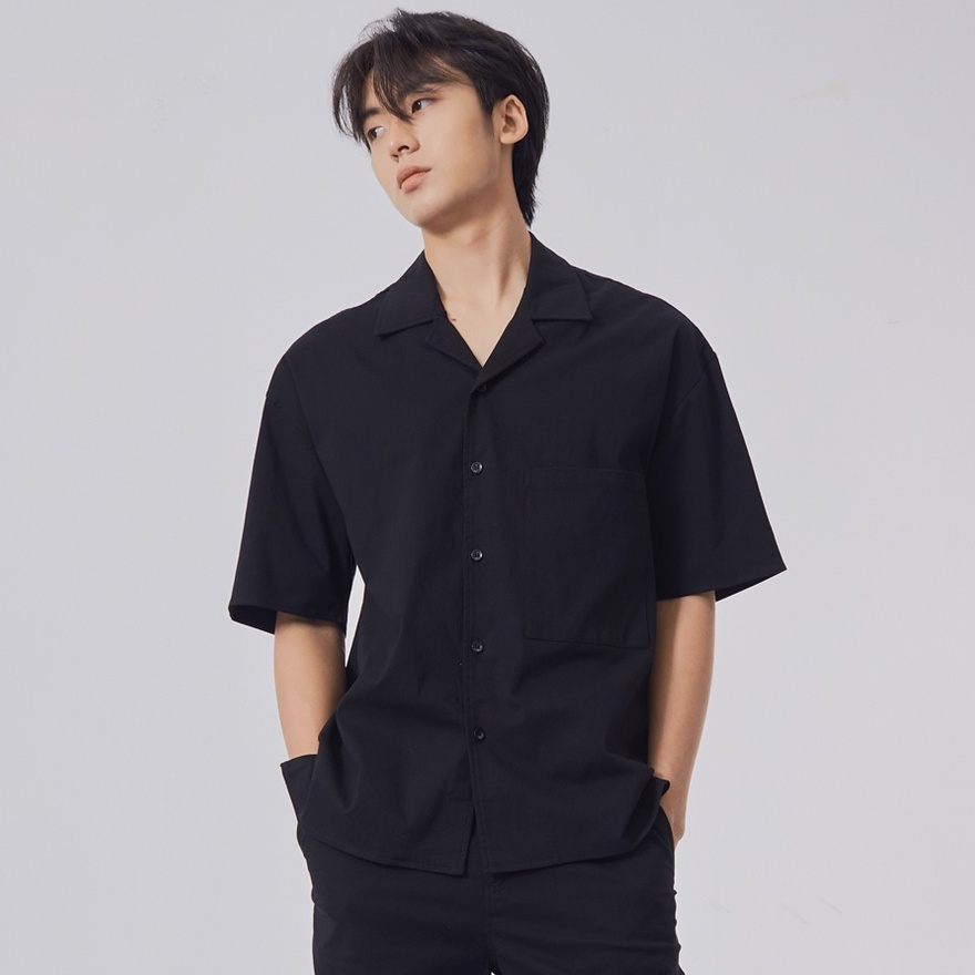 Áo sơ mi ngắn tay cổ đũi IDLE LINEN POCKET SHIRT