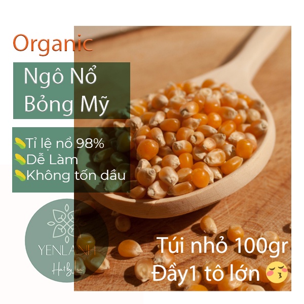 Ngô nổ bỏng Mỹ 100gr Yenlanhnatural