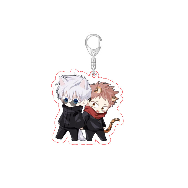 Jujutsu Kaisen Keychain Acrylic Pendant Cuspidatum Yuren Gojo Goku Student Gift Peripheral Anime Keychain