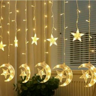 Dây đèn led sao trăng trang trí Tết, pic nic, du lịch trang trí noel nhà quán cà phê