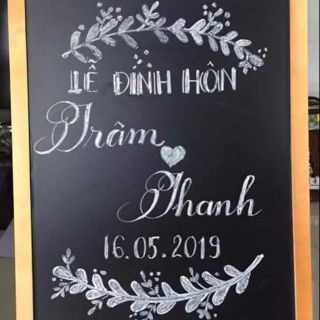 Combo bảng đen menu và giá đỡ rặng bảng treo cửa