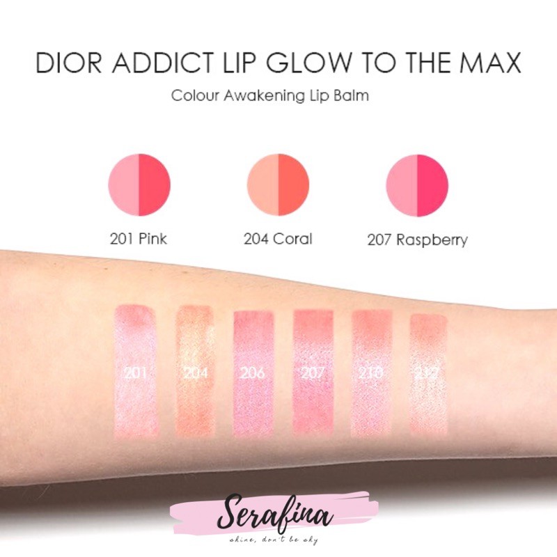 🍭Son Dưỡng Dior Addict Lip Glow To The Max 🍭 Màu 201, 204, 207, 210