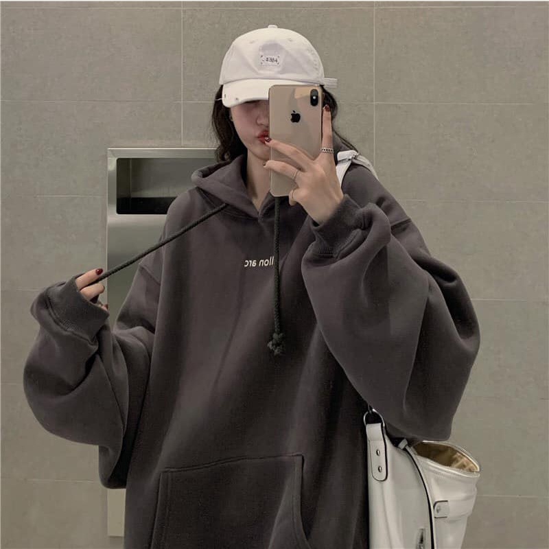 [FREESHIP 50K] Hoodie Nỉ Xám Đậm In Chữ Ellon Màu Siêu Lạ Samsam4896 | BigBuy360 - bigbuy360.vn