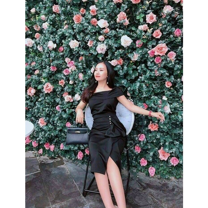Đầm bẹt vai đính cườm siêu đẹp hot nhất năm đi chơi, dự tiệc, dạo phố đều hợp fashiuonzero-65005