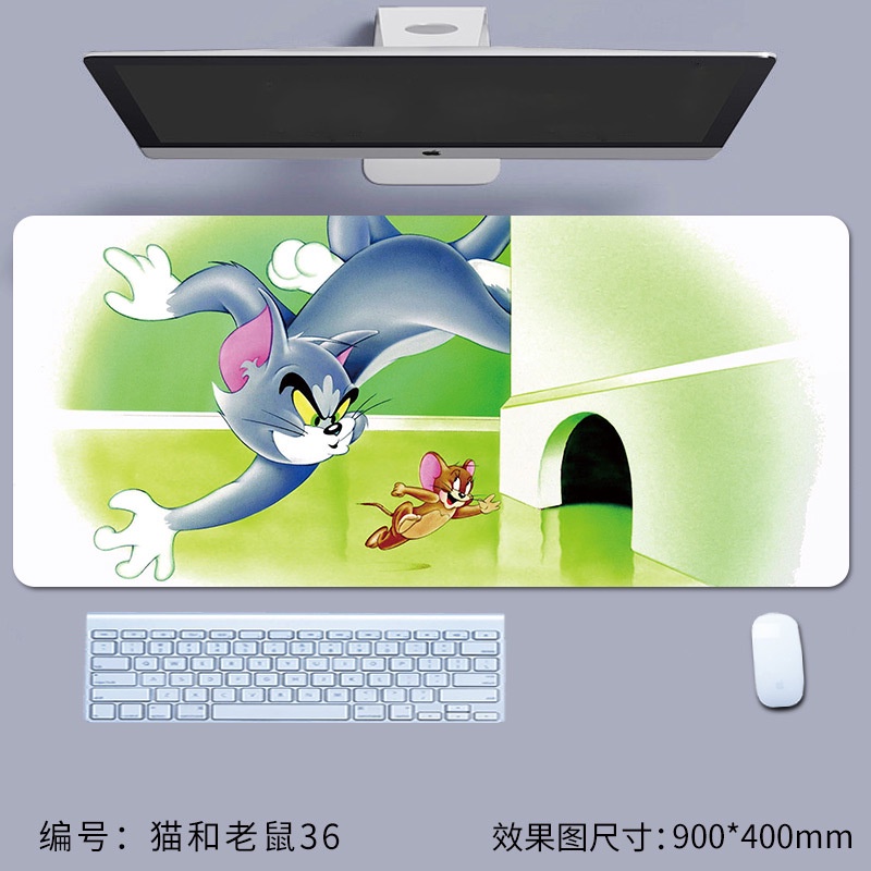 Thảm Lót Chuột Chơi Game Bằng Cao Su Tự Nhiên Chống Trượt In Hình Tom Và Jerry Độc Đáo