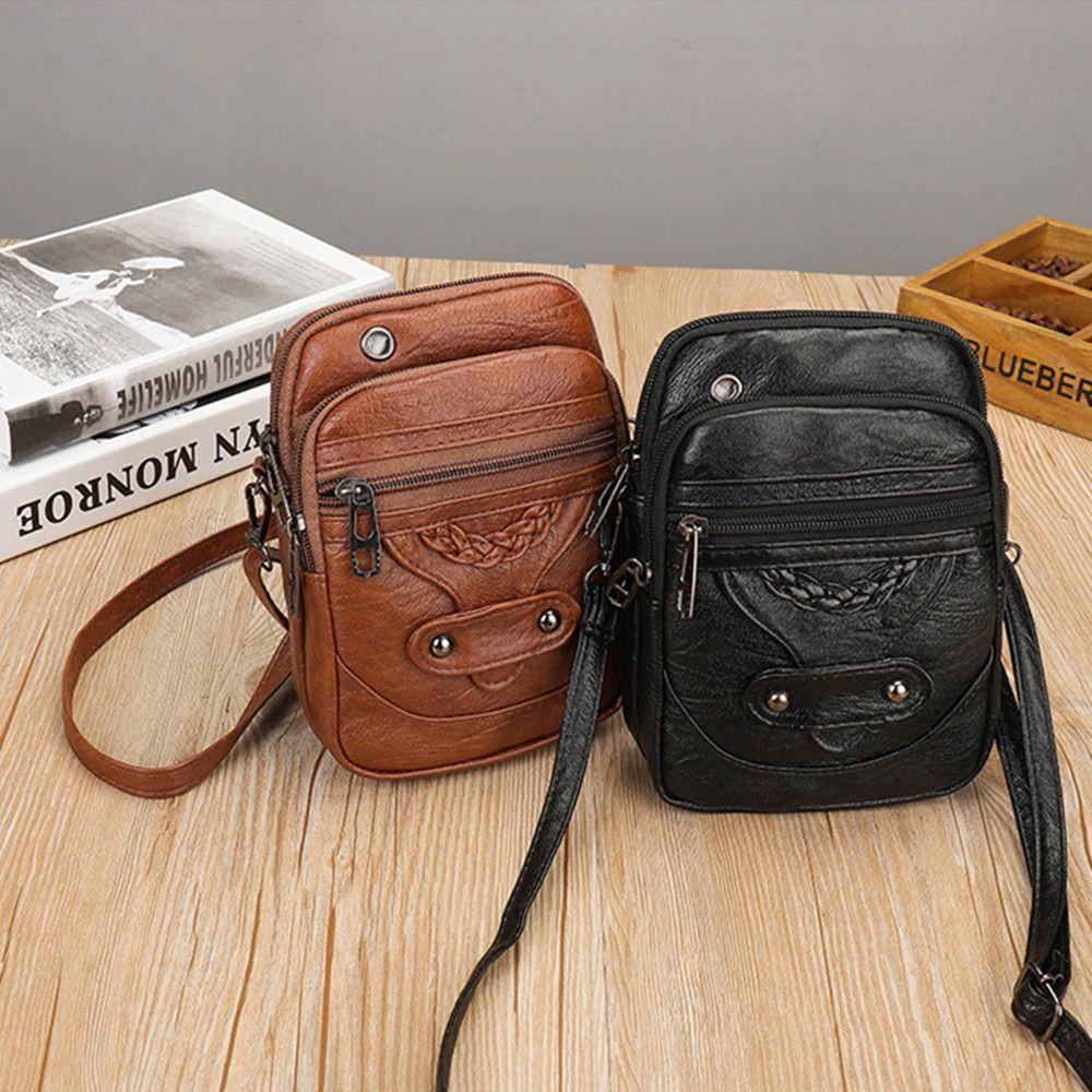 MIHAN1 Túi Xách Da PU Đeo Chéo Thời Trang Cho Nữ