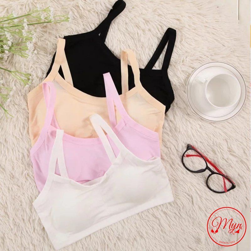 Sỉ - Áo bra 3 dây cotton thấm hút dễ thương