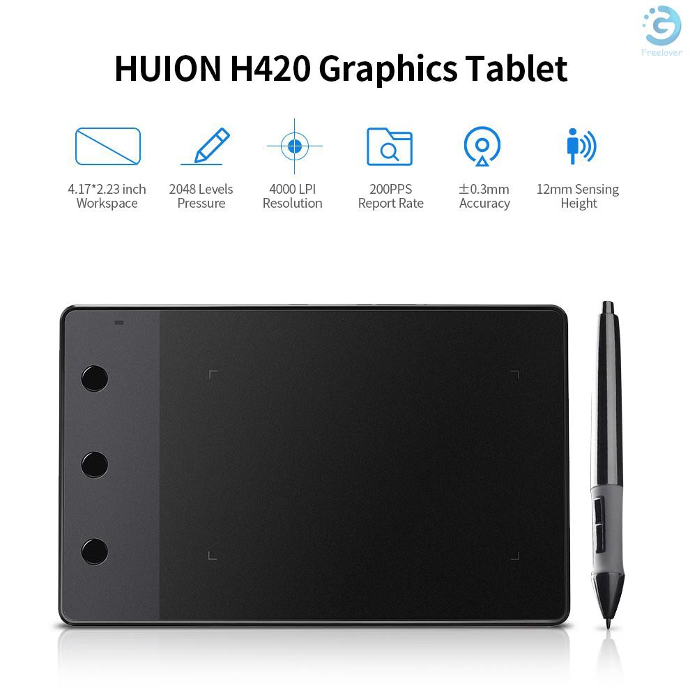 Máy Tính Bảng Huion H420 Kèm 3 Chìa Khóa 2048 Áp Suất Cao