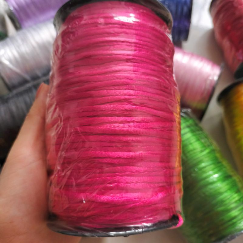 Cuộn dây tim 3mm chất dù bóng 200m nặng 550g làm handmade