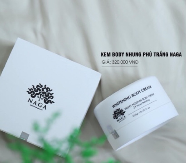 Bộ sản phẩm tắm trắng và kem body trắng da tự nhiên Naga