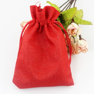 Túi Vải Nhỏ Màu Đỏ Đựng Cafe Treo Xe Hơi Size 10*14cm