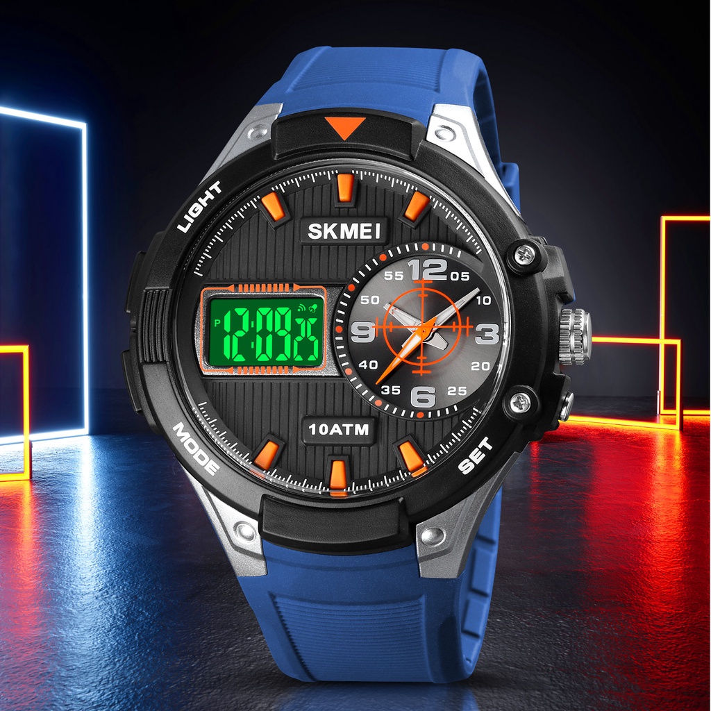 Đồng Hồ Điện Tử Skmei 1761 Chống Thấm Nước 100m Có 3 Đèn Led