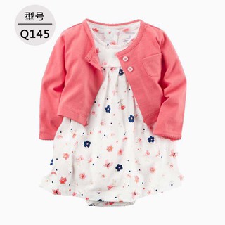 Freeship 99k TQ_Sét váy body Carter's kèm cardigan