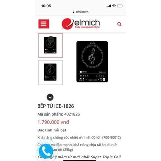 bếp từ đơn của Elmich