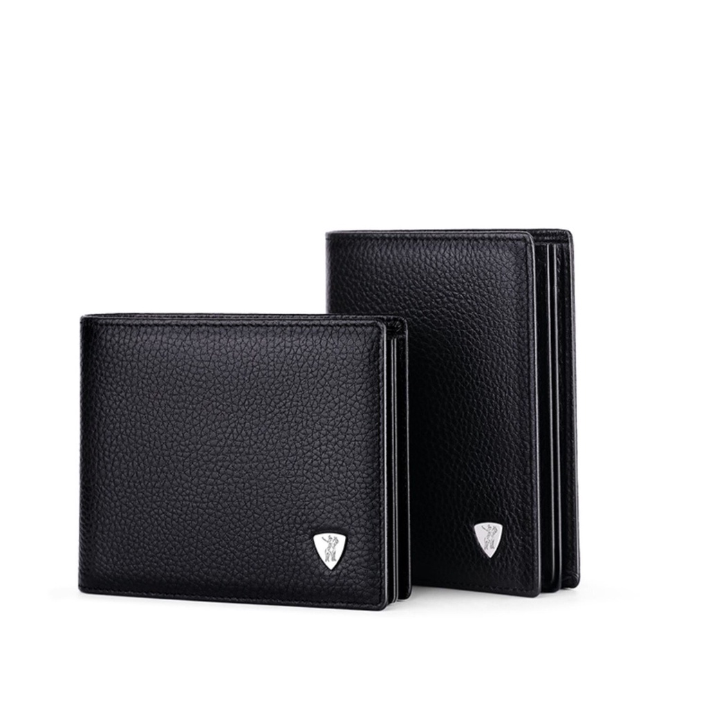 POLO123 Ví nam polo da thật hàng nhập