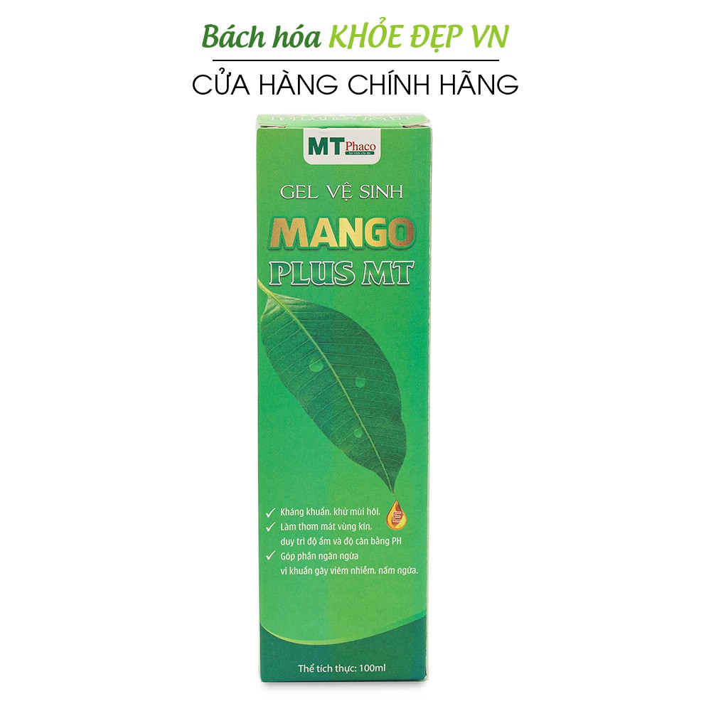 Gel vệ sinh phụ nữ tinh chất xoài Mango Plus MT - Chai 100ml [Gel vệ sinh Mango Plus MT]