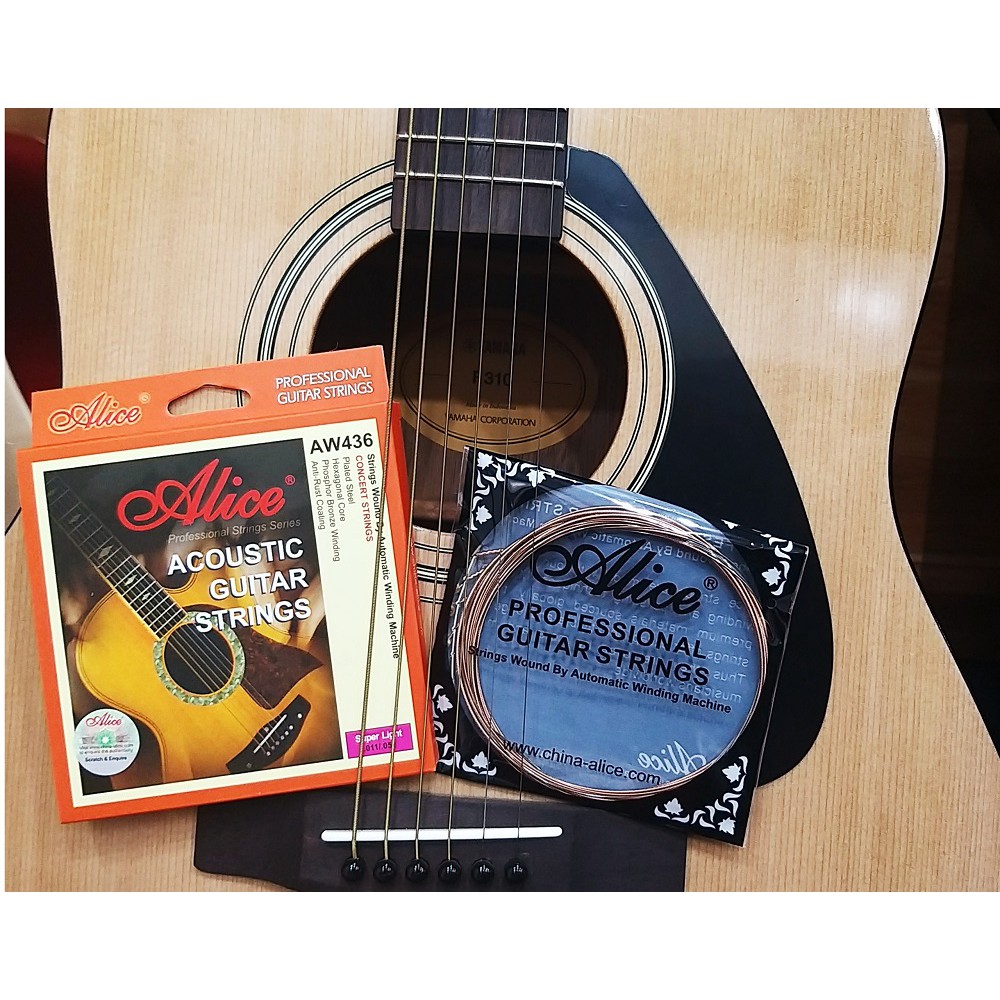 Bộ 6 dây Guitar Acoustic Phosphor Bronze Alice AW436, AW436 Acoustic Guitar String Set, Phosphor Bronze