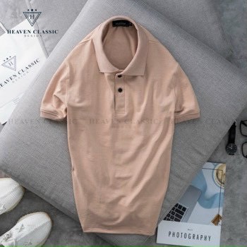 Áo polo nam trơn classic vải cotton cá sấu tay ngắn trẻ trung-Hàng cao cấp